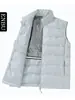 Chaleco de Plumas Otoño e Invierno para Hombre Enbu, Chaleco sin Mangas 80% Plumón de Pato Blanco Transfronterizo, Abrigo Cálido Estilo Pareja
