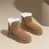 Botas de Nieve con Felpa hasta la Pantorrilla para Mujer 2026 Nuevo Estilo de Invierno Antideslizantes Suela Gruesa Zapatos de Algodón Cálidos Tacón Medio Para Exteriores Botas de Algodón Engrosadas