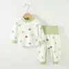Mono de conejo para bebé, categoría de algodón, manga larga, broche en el hombro, protección alta de la cintura para niños, ropa interior, ropa para el hogar