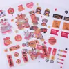 Pegatinas personalizadas lote pequeño dibujos animados etiqueta láser transparente impresión forma especial PVC estrella y papel cuenta manual autoadhesivo
