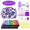 Kit de Herramientas para Pintura de Diamantes DIY Personalizado Bolsa de Almacenamiento de Botellas de Color Degradado Doble Color de 30 Compartimentos Set de Herramientas para Botellas de 60 Compartimentos