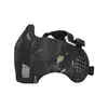 Máscara Pubg Transfronteiriça V12 Proteção Auricular Meio Rosto Malha de Aço Máscara Campo de Batalha Outdoor Cs Equipamento Militar