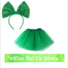 Festival Irlandés St. Accesorios para el Día de San Patricio Diadema Accesorio para el Cabello Falda de Tul Correa para el Hombro Irlandesa Set de Aretes de Trébol