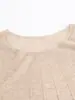 Leve Solúvel em Água Lã Arejado Confortável Fino Gola Redonda Manga Curta Top para Mulheres Verão Elegante Emagrecedor Pulôver