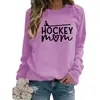 Suministro Talla Europea Amazon Sudadera con Cuello Redondo Estampada Hockey Mom Talla Europea Grande Holgada Mujer