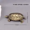 Figura de Tartaruga em Latão Puro com os Vinte e Quatro Termos Solares Decoração Artesanal de Tartaruga para Mesa de Escritório em Casa Animal de Estimação para Chá Ornamento de Latão
