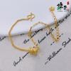 Conjunto de Colar e Pulseira Olho de Gato Escovado Ouro Areia Popular do Xiaohongshu Conjunto de Joias de Luxo Leve da Moda