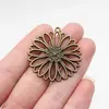 38x35mm 4g Bronze Antigo ZAKKA Acessório Vintage Pingente de Flor