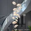 [Transfronterizo] Lámpara Creativa de Nube para Sala de Estar Villa, Apartamento Dúplex Escalera de Cristal Araña de Cristal