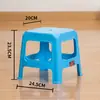 Taburete Pequeño de Plástico para Uso en Casa, Taburete de Plástico Engrosado para Adultos, Taburete Cuadrado Creativo, Silla de Plástico Moderna Sencilla