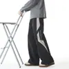Calça de Trabalho Color Block Masculina para Uso Externo, Design da Moda de Outono, Calça Casual, Calça Cargo Funcional Versátil High Street