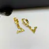 Nuevos Pendientes de Acero de Titanio de Lujo de Alta Gama con Letras para Mujer, Pendientes de Moda de Calidad, Pendientes Populares, Pendientes Colgantes al por Mayor, Pendientes