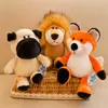 Muñeco de Animal del Bosque Jirafa Elefante León Mono Perro Tigre Actividad Regalo Cumpleaños de Niños Juguete de Peluche