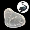 Molde de Silicone Cola de Cisne Estéreo Espelhado Molde de Argila Decorativo para Capa de Celular Chaveiro Estiloso