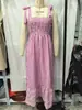 Ropa de Mujer Transfronteriza 2026 Verano Nuevo Producto Elegante Rayas Adelgazantes Lazo Vestido Midi 2298/088