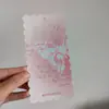8X16 Borda Ondulada Perfurada Corrente de Celular Cartão de Fundo Chaveiro Pingente Corrente de Papel Cartão Traseiro