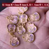 Colgante Chapado en Oro de Aleación Gato de la Suerte Pulsera con Encanto de Paz y Alegría Colgante Pequeño Accesorio de Aleación Cuentas Espaciadoras de Paz