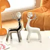 Adornos de alce artísticos de lujo ligero nórdico para sala de estar moderna, mueble de vino, manualidades creativas para el hogar, decoración de entrada al por mayor