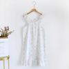 Novo estilo crepe sling camisola home wear colar-sem mangas pijamas mulheres home wear outer wear underwear verão algodão