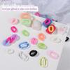 Jelly Ring Nail Art Jóias Internet Celebridade Tridimensional Jelly Ring Color Ring Buckle Nail Accessories Candy Color Nail Art Jewelry Mixed Pack