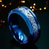 Anillo de Acero de Titanio para Hombre, Joyería de Gama Alta de Nicho Sin Decoloración al por Mayor, Accesorios para la Mano de Acero Inoxidable de Moda Ins Dragón Chino