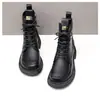 Botas Martin para Mujer Estilo Británico 2026 Otoño/Invierno Nueva Moda Versátiles de Suela Plana Botas con Felpa Suela Suave Botas Individuales Adelgazantes Botas Cortas