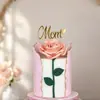 Decoración de Pastel de Acrílico Estilo Ins Transfronterizo para el Día de la Madre, Decoración Lateral de Pastel de Acrílico Feliz Día de la Madre