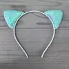 Faixa de cabelo com orelhas de gato e lantejoulas transfronteiriça infantil fofa desenho animado diy acessórios de gato faixa de tecido acessórios de cabelo vendas diretas