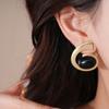 Aretes Irregulares Ovalados de Resina, Aretes de Estilo Moderno y Genial, Versátiles Aretes de Lujo Ligero y Gama Alta al por Mayor para Mujeres
