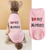 Ropa de verano fina y fresca para aire acondicionado Multicolores Estilo clásico Me encantan mamá y papá chaleco ropa para mascotas suministros ropa de dos patas