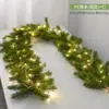 Decoração de Natal da Amazon Decoração de Parede de Rattan Sintético Decoração Luminosa de Porta Pingente de Janela para Festa de Natal de Rattan
