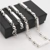 Collar Trendy para Hombre Imitación Plata con Dragón, Cabeza de Dragón, Hueso de Dragón, Cola de Zorro y Diseños de Eslabones de Bambú, Fabricante de Joyería Chapada en Plata