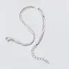 Nuevo Pulsera de Cadena Hueso de Serpiente de Doble Capa de Plata de Ley S925, Popular en Europa y América, Joyería Elegante y de Gama Alta Estilo Minimalista Ins
