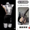 Lencería Nocturna Atuendo Sexy de Secretaria Falda Bodycon Uniforme Seductor Uniforme de Rol de Oficina Cita