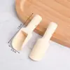 Cuchara Pequeña de Madera Hecha a Mano con Mango Corto, Exquisita Pala de Madera para Té, Café, Especias y Sal, Mini Pala de Madera para Sal, Artesanías de Madera