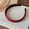 Diadema de Cuero de Alta Gama Roja y Blanca ~ Borgoña para Mujer, de Alta Gama, Simple, Versátil Diadema y Accesorio para el Cabello para Salir