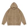 Sudadera Lavada Vintage Estilo Americano Marca de Moda Cárdigan Delgado Sudadera con Capucha de Manga Larga Retro Unisex Chaqueta Holgada para Pareja