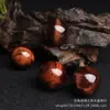 Adornos de Bola de Piedra Ojo de Tigre Rojo Natural Cuentas de Piedra Cruda Ojo de Tigre Rojo Colgante de Bola Pequeña Bola de Cristal Decoración para el Hogar