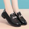 Mocasines de Verano Sandalias de Mujer Piel Suave Suela Suave Zapatos de una Sola Capa 2022 Zapatos Casuales para Mujer Malla Suela Gruesa Tacón Plano Zapatos de Cuero Británicos