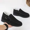 Dropshipping Internacional Calçados Masculinos de Algodão Outono e Inverno Meia-Idade e Idosos Antiderrapantes Quentes Com Pelúcia Adicional Botas de Neve para Uso Externo Calçados Casuais de Algodão