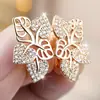 Pendientes Rongxing de Hoja de Planta con Diseño Transparente para Mujer, Accesorios para Fiesta de Noche, Venta al por Mayor