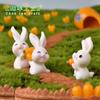 Rabbit Paradise Micro Paisagem Ornamentos bonitos dos desenhos animados Animais cenoura Coelho Casa de jardinagem Acessórios de resina Artesanato