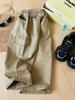 Pantalones de Trabajo de Algodón Puro para Niños Otoño 2026 Estilo Coreano Pantalones para Niños Lavados Suaves Pantalones Largos Casuales para Niños Mayores