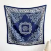 Pañuelo Cuadrado Grande Multifuncional de Sarga de Verano para Mujer con Estampado Floral, Protección Solar, Pañuelo Sombrilla, Chal, Decoración para el Viaje Diario