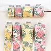 Fita de tecido estampado estilo pastoral com rosas, acessórios para cabelo feitos à mão, material faça você mesmo, laço caseiro, acessórios para grampos de cabelo