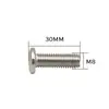 Fábrica fuente hierro galvanizado perno de cabeza plana herrajes para muebles accesorios conector cabeza grande plana cabeza hexagonal tornillo