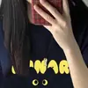 Camiseta de Algodón de Manga Corta Oversize Estampado de Gatito Estilo Retro Americano Verano para Mujer Marca Trendy Holgada Ins