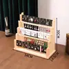 Soporte de exhibición de aretes de madera multicapa, estante de exhibición de aretes y tachuelas de joyería, accesorios de cartón, soporte de exhibición de joyería, soporte de exhibición para transmisión en vivo y puesto de mercado