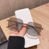 Lentes fotocromáticos con graduación para miopía, anti luz azul, alta definición, montura grande retro, efecto adelgazante, estilo celebridad de internet, lentes sin graduación con lentes fotosensibles