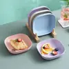 Plato para huesos para mesa de comedor en casa, plato de desperdicios reutilizable, plato creativo para snacks de frutas y nueces con base, plato de almacenamiento